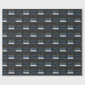 Chalkboard Happy Hanukkah Candles Cadeaupapier (Vlak)