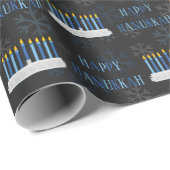 Chalkboard Happy Hanukkah Candles Cadeaupapier (Rol Hoek)