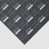 Chalkboard Happy Hanukkah Candles Tissuepapier (Detail)