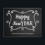 Chalkboard Happy Nieuwjaar bedrijfswens Feestdagenkaart<br><div class="desc">Chalkboard Happy Nieuwjaar bedrijfswens</div>