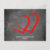 Chalkboard Hararts Modern Valentijn Day Feestdagenkaart (Voorkant)