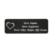 Chalkboard hart bruiloft adres label (Voorkant)