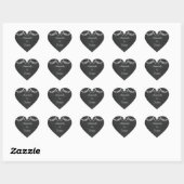 Chalkboard hart bruiloft gepersonaliseerde envelop sticker (Vel)