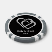 Chalkboard hart bruiloft poker chips gunst (Enkel)