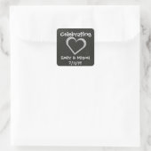 Chalkboard Hart Celebration Bruiloft Favor Sticker (Tas)