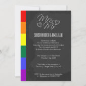 Chalkboard hartdeeg met Pride Detail Weddenschap Kaart (Voorkant)