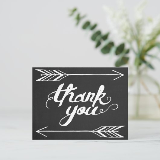 Chalkboard Hartelijk dank Briefkaart (Staand voorkant)