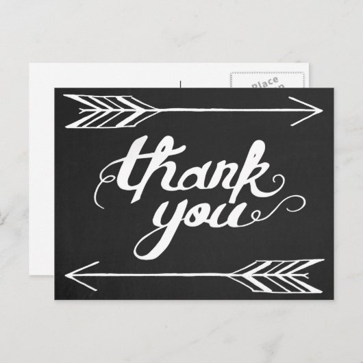 Chalkboard Hartelijk dank Briefkaart (Voorkant / Achterkant)
