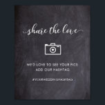 Chalkboard hashtag social media bruiloft party-tek poster<br><div class="desc">Chalkboard hashtag social media bruiloft party kan volledig worden aangepast aan uw behoeften. © Gorjo Design via Zazzle. // Hulp nodig bij het aanpassen van uw ontwerp? Heb je andere ideeën? Neem contact met mij op via de knop hieronder.</div>