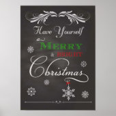 Chalkboard-have Yourself a Merry & Bright Christma Poster (Voorkant)
