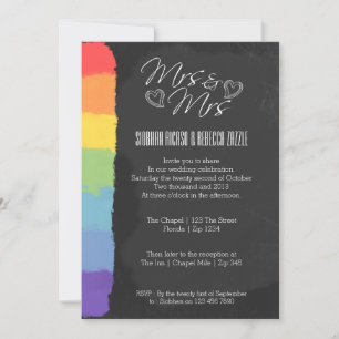 Chalkboard Heart Doodle Weddenschap met Pride Deta Kaart