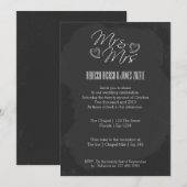 Chalkboard Heart Doodle Wedding Kaart (Voorkant / Achterkant)