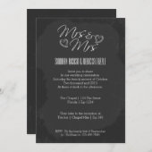 Chalkboard Heart Doodle Wedding Kaart (Voorkant / Achterkant)