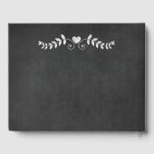 Chalkboard Heart Scroll Wedding Gastenboek (Achterkant)