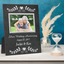Chalkboard Heart Silver Jubileum Keepomwille Fotoplaat