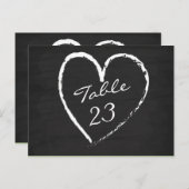 Chalkboard Heart Tafelnummers (Voorkant / Achterkant)