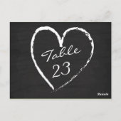 Chalkboard Heart Tafelnummers (Achterkant)