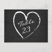 Chalkboard Heart Tafelnummers (Voorkant)