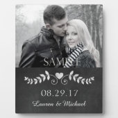 Chalkboard Heart Weddenschap Foto Keepomwille Plaq Fotoplaat (Voorkant)
