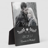 Chalkboard Heart Weddenschap Foto Keepomwille Plaq Fotoplaat (Zijkant)