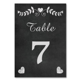 Chalkboard Heart Wedding Kaart