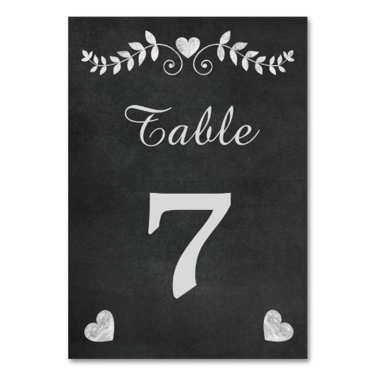  Chalkboard Heart Wedding Kaart (Voorkant)