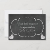  Chalkboard Heart Wedding RSVP (Voorkant)