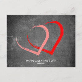 Chalkboard Hearts Custom Modern Valentijn's Day Feestdagenkaart