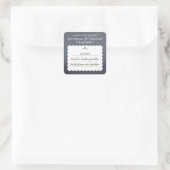 Chalkboard Hearts Food Gift Label Vierkante Sticke (Tas)