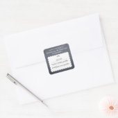 Chalkboard Hearts Food Gift Label Vierkante Sticke (Envelop)