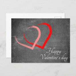 Chalkboard Hearts Valentijn Day Elegant Feestdagenkaart