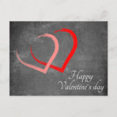Chalkboard Hearts Valentijn Day Elegant Feestdagenkaart (Voorkant)