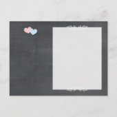 Chalkboard Hearts Wedding Save the Date Aankondigingskaart (Achterkant)