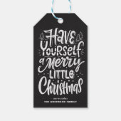 Chalkboard heeft jezelf een prettig kerstfeest cadeaulabel (Voorkant)