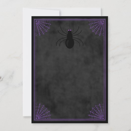 Chalkboard  heks op Broom Halloween Kaart (Achterkant)