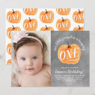 Chalkboard Herfst Pumpkin herfst eerste verjaardag Kaart