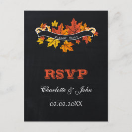 Chalkboard hertrouwt rsvp Uitnodiging Briefkaart