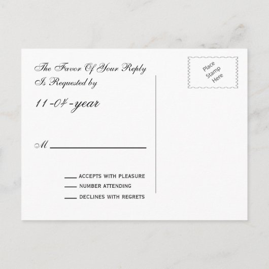  Chalkboard hertrouwt rsvp Uitnodiging Briefkaart (Achterkant)