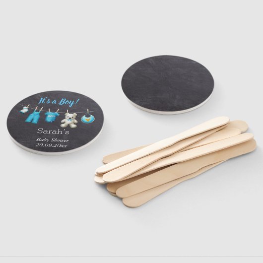 Chalkboard Het is een Baby shower van het Wasgoed  Handwaaier (Niet-gemonteerd)