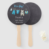 Chalkboard Het is een Baby shower van het Wasgoed  Handwaaier (Voorkant en achterkant)