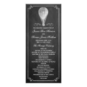 Chalkboard hete luchtballon bruiloft programma (Voorkant)