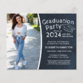 Chalkboard High School Photo Afstudeerder Party Bu (Voorkant)