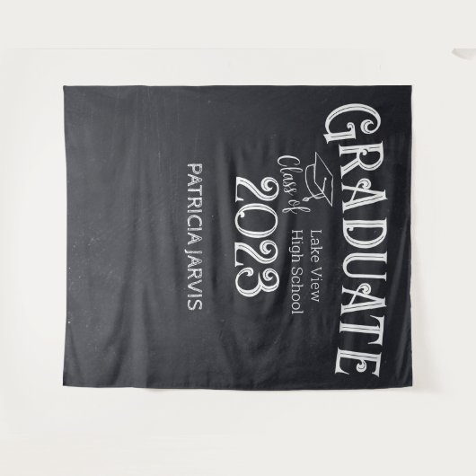 Chalkboard High School Photo Afstuderen Backdrop Wandkleed (Voorkant (horizontaal))