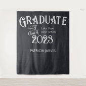 Chalkboard High School Photo Afstuderen Backdrop Wandkleed (Voorkant)