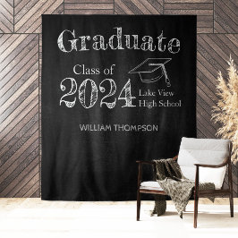 Chalkboard High School Photo Afstuderen Backdrop Wandkleed