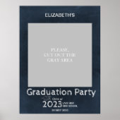 Chalkboard High School Photo Afstuderen Fotoprop Poster (Voorkant)