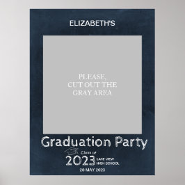Chalkboard High School Photo Afstuderen Fotoprop Poster