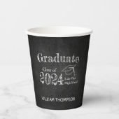Chalkboard High School Photo Afstuderen Papieren Bekers (Voorkant)