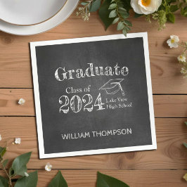 Chalkboard High School Photo Afstuderen Servet