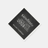 Chalkboard High School Photo Afstuderen Servet (Hoek)